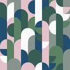 Sample of 1919 Wallpaper in Pink Greens