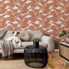 Terracotta Living Room Wallpaper