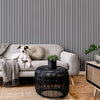 Verticle Stripe Wallpaper in Black and White