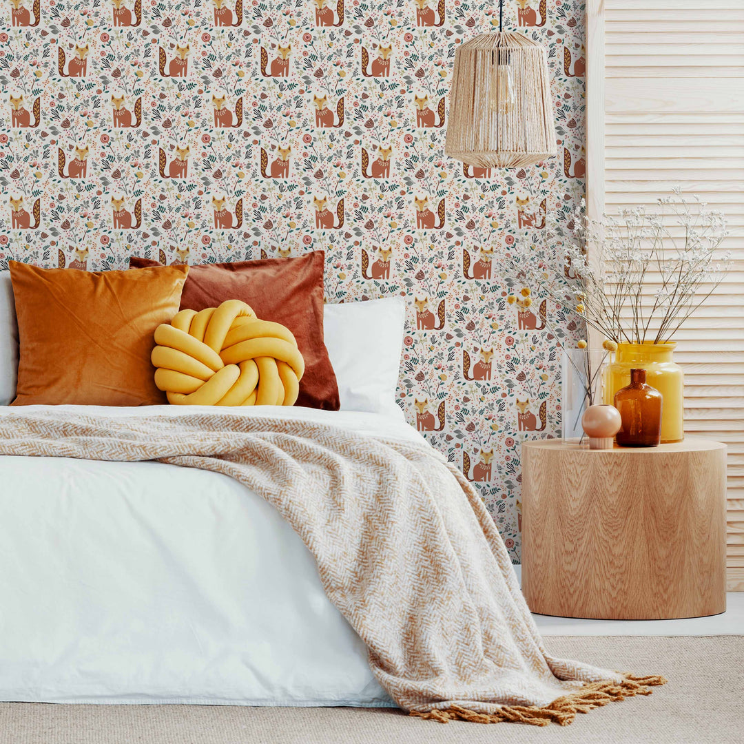 Bedroom with Fox Wall Print