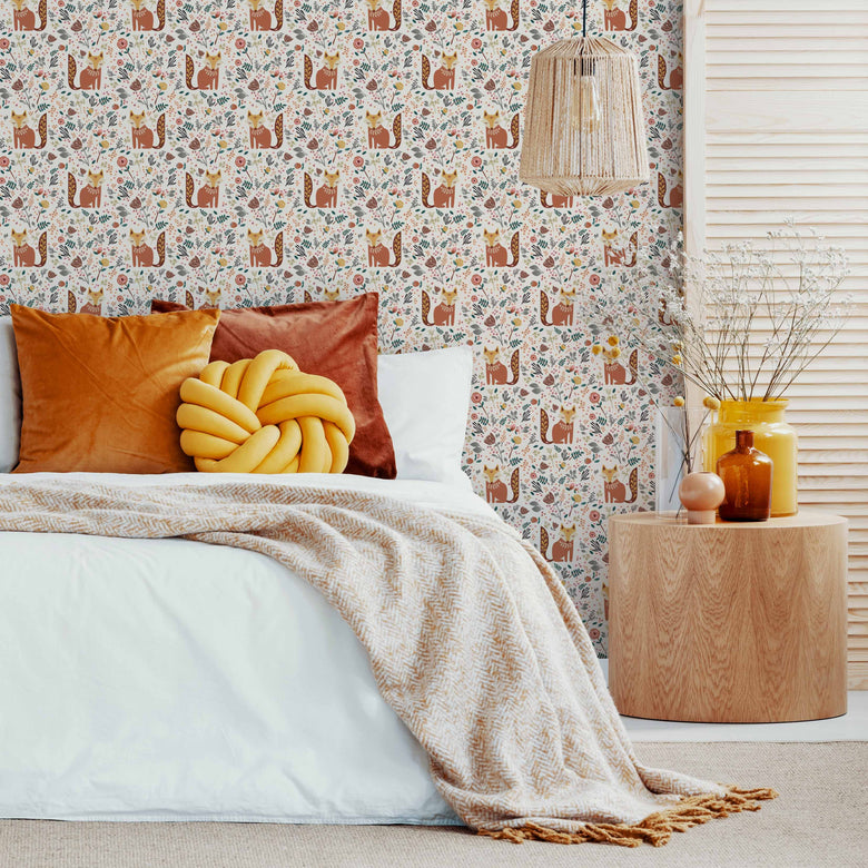 Bedroom with Fox Wall Print