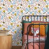 Children's Bedroom with Butterfly Wallpaper