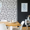 Dining Room with Koi Print Wallpaper