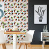 Dining Room with Bright Fiesta Wallpaper