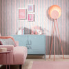 Get A Wiggle On Wallpaper in Candy Floss and Baby Blue