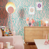 Good Vibrations Wallpaper in Candy Pink and Mint
