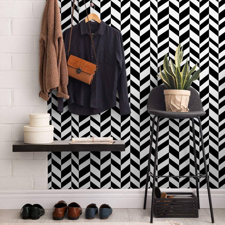 Black and White Chevron Wallpaper