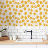 Kitchen with Lemon Design Wallpaper