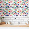 Kitchen with Wallpaper Splashback
