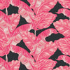 Sample of Under The Banana Tree Wallpaper in Hot Pink and Charcoal