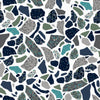 Blue Terrazzo Effect Wallpaper