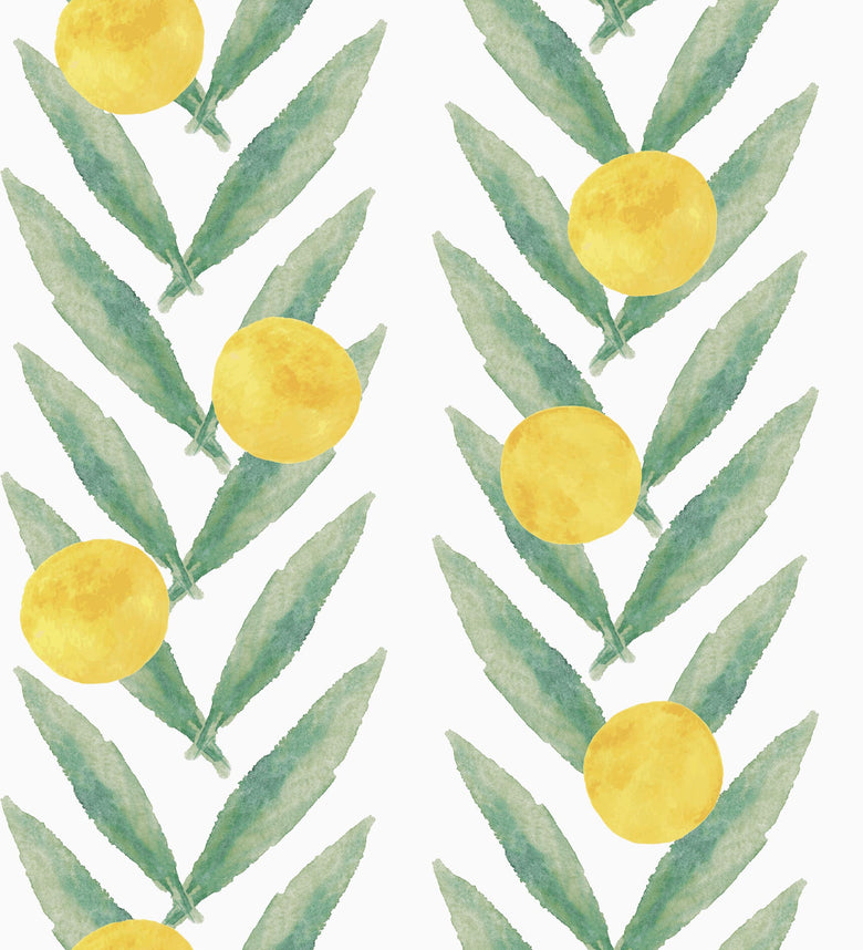 Sample of Mexican Sunrise Wallpaper in Lemon Yellow