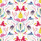 Sample of Madagascar Wallpaper in White and Brights