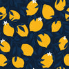 Sample of Freshly Squeezed Wallpaper in Midnight Blue and Lemon Yellow