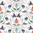 Madagascar Wallpaper in Muted Pastels