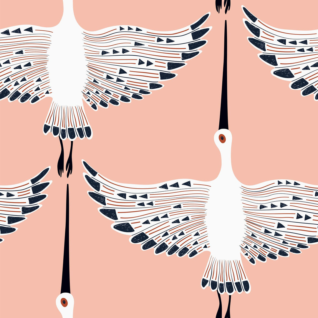 Sample of Ogata Kuren Wallpaper in Peach