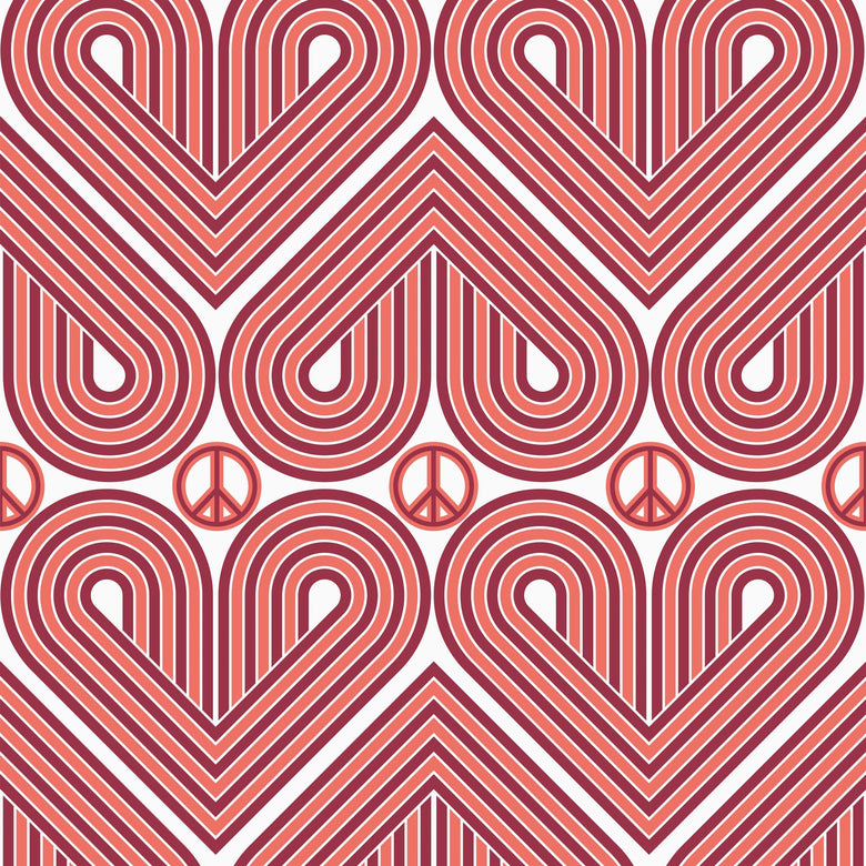 60's Peace and Love Wallpaper