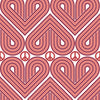 Sample of Peace and Love Wallpaper in Deep Red and Coral Red