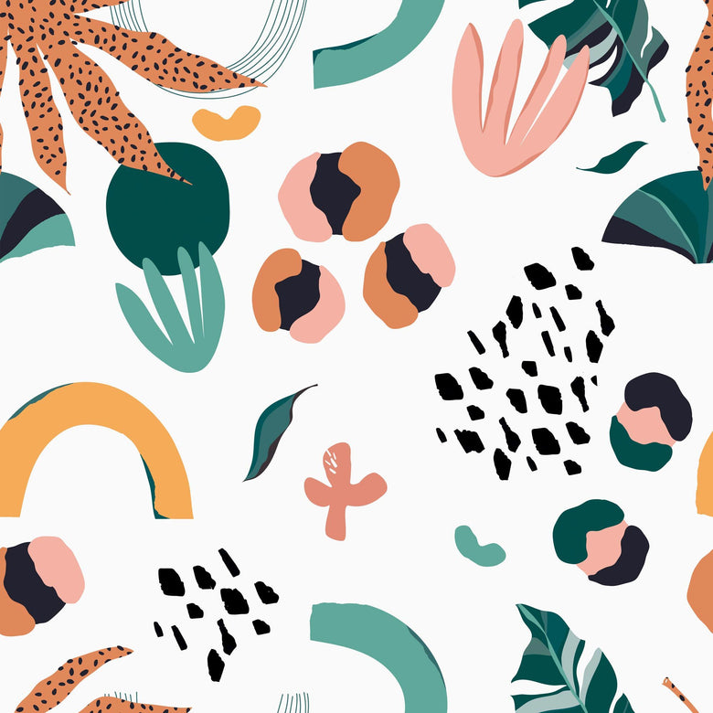 Sample of El Salvador Wallpaper in Terracotta, Duck Egg and Mustard