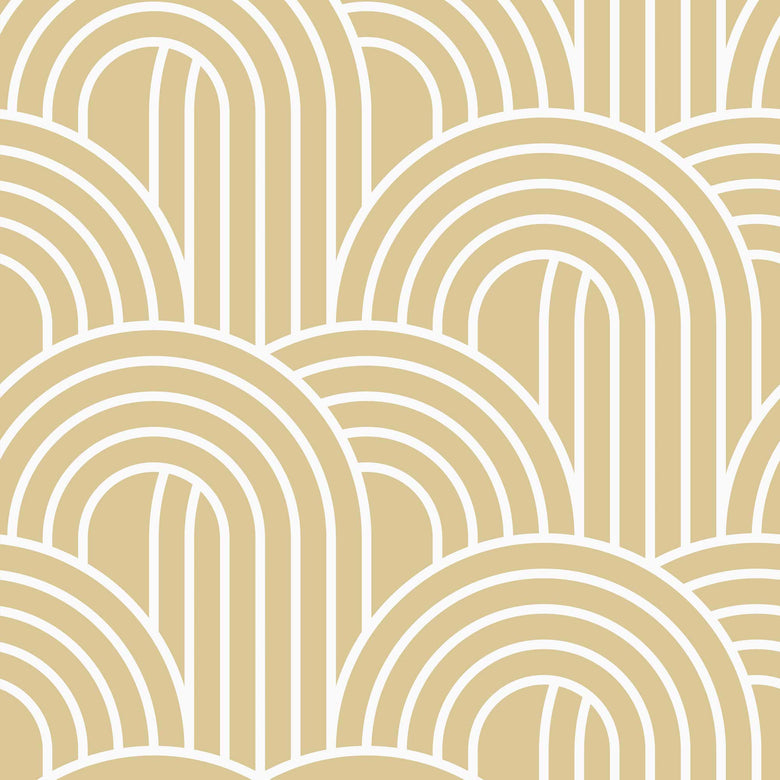 Pale Yellow Arch Wallpaper