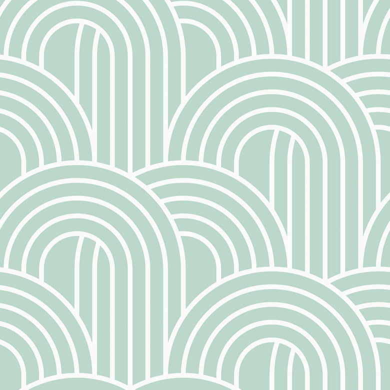 Mint Green Arch Wallpaper