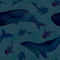 Sample of Whale Of A Time Wallpaper in Deep Sea Blue
