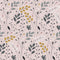 Sample of Cornucopia Wallpaper in Dusky Pink and Mustard