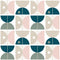Sample of Diablo Wallpaper in Whale Blue, Desert Sage and Powder Pink