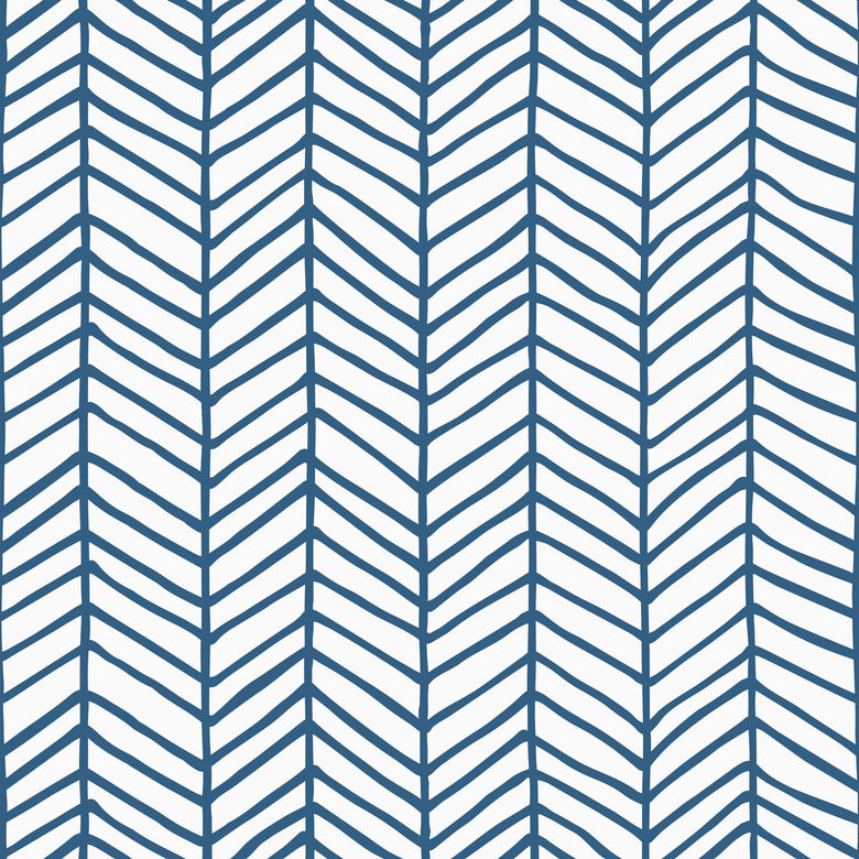 Sample of Go Your Own Way Wallpaper in Oxford Blue