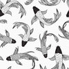 Monochrome Koi Fish Wallpaper