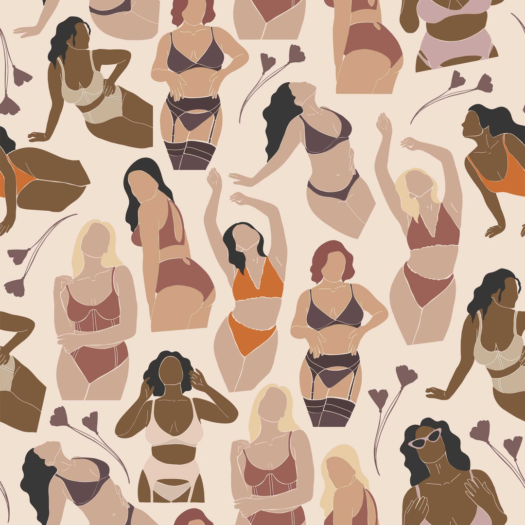 Sample of My Body Wallpaper in Neutral Colour Block