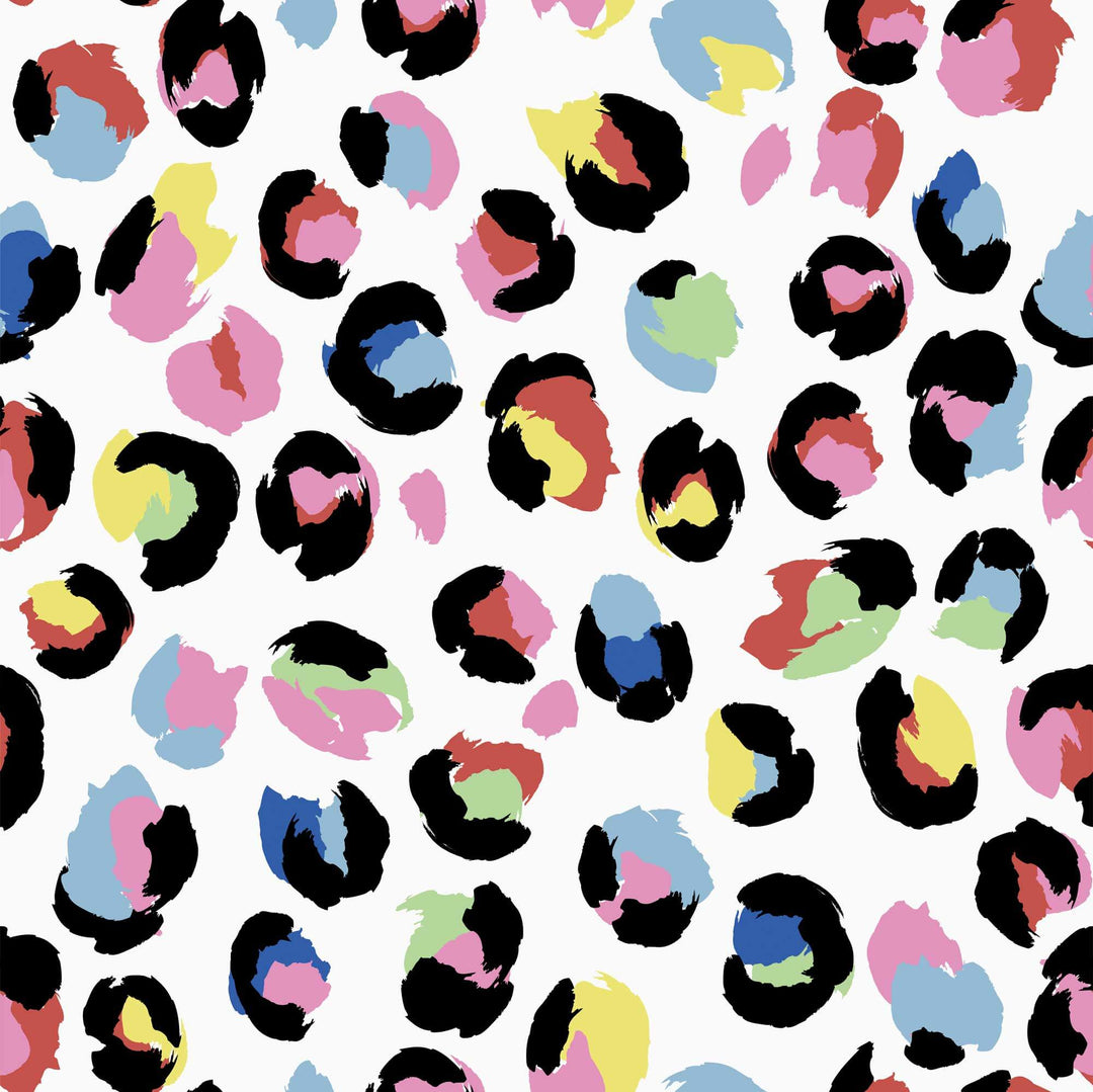 Multicoloured Leopard Print Wallpaper