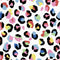 Multicoloured Leopard Print Wallpaper