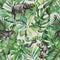 Sample of Mowgli Wallpaper in Shades of Green