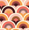Sample of Groovy, Baby Wallpaper in Sunset Pink and Sunrise Orange