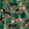 Sample of Moves Like Jaguar Wallpaper in Jungle Green and Peach