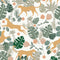 Sample of Moves Like Jaguar Wallpaper in Sage Green and Mustard