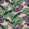 Sample of Tropic Like It's Hot Wallpaper in Bubblegum Pink and Tropical Green