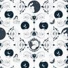 Sample of Freyja Wallpaper in Midnight Navy