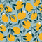 Freshly Squeezed Wallpaper in Teal and Lemon Yellow