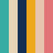 Sample of That 70's Stripe Wallpaper in Ochre, Rose Pink and Teal