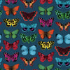 Teal Butterfly Print Wallpaper