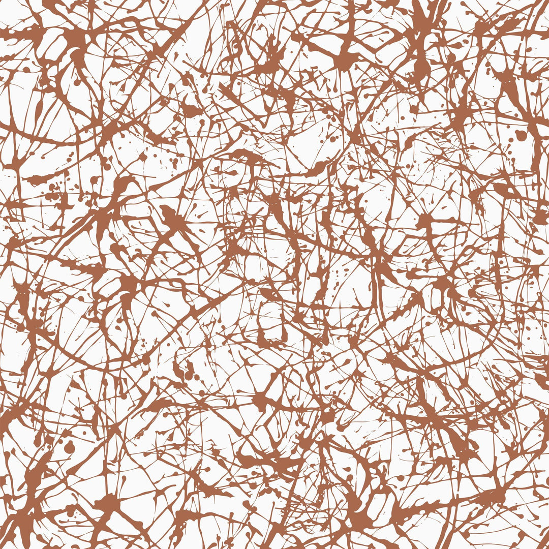 Sample of Scribble Wallpaper in Terracotta