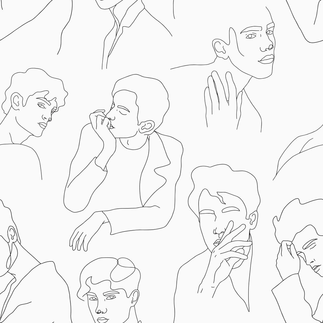 Sample of Soho Wallpaper in Monochrome