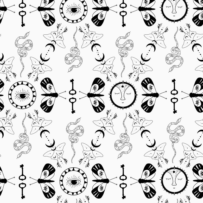 Sample of Spellbound Wallpaper in Monochrome