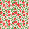 Strawberry Fields Forever Wallpaper in Peach, Strawberry Red and Field Green