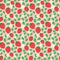 Sample of Strawberry Fields Forever Wallpaper in Peach, Strawberry Red and Field Green