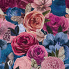 Sample of Creatures of the Night Wallpaper in Cobalt Blue and Shades of Pink