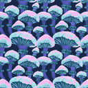 Fun Guy Wallpaper in Midnight Navy, Sky Blue and Pink