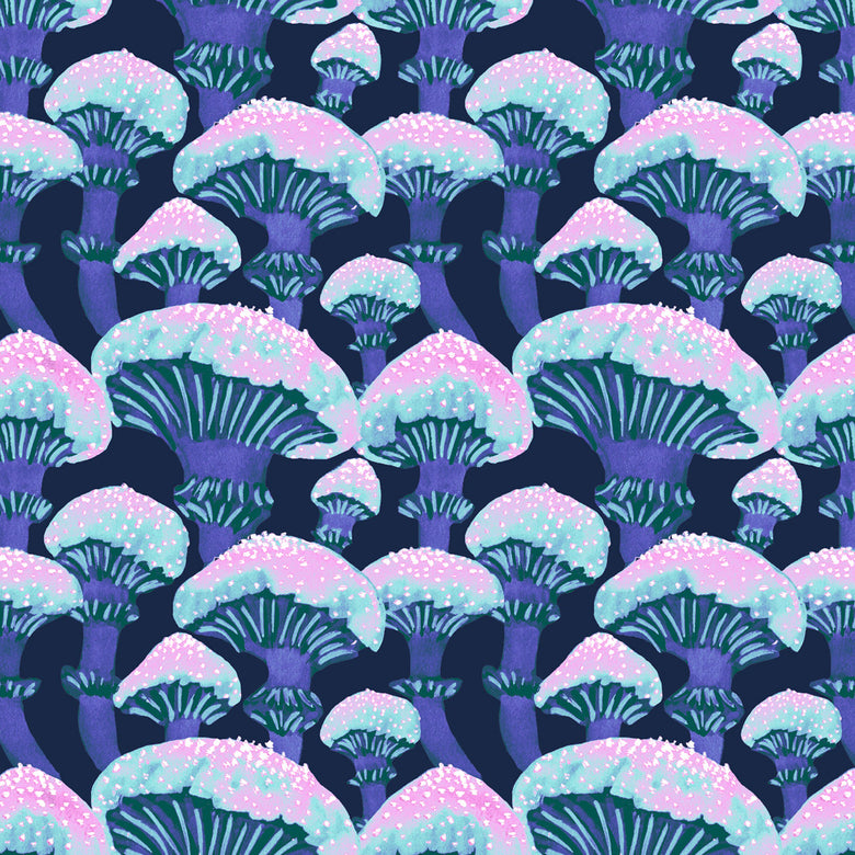 Sample of Fun Guy Wallpaper in Midnight Navy, Sky Blue and Pink